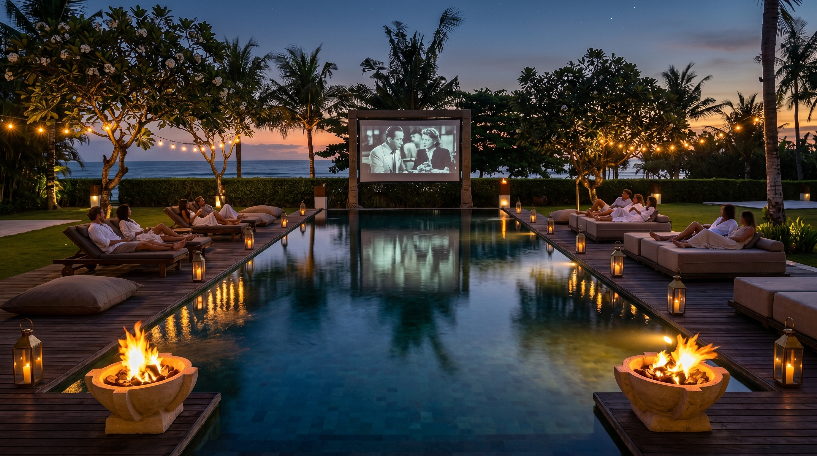 Curated Experiences — cinema by the pool