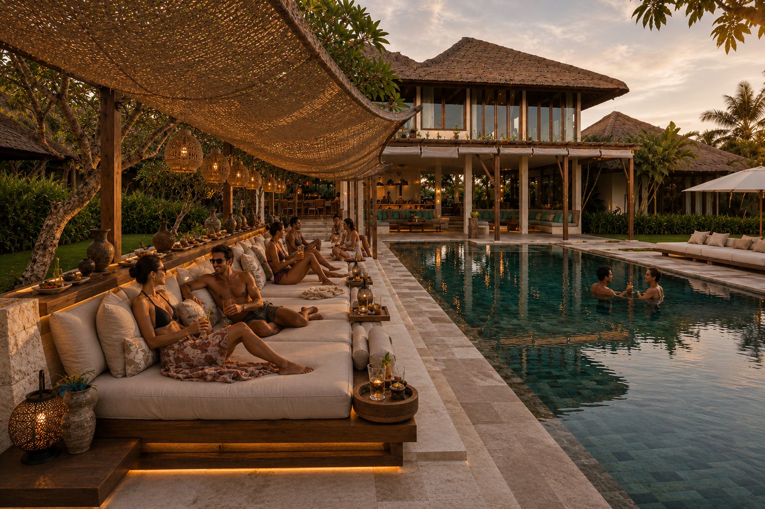 Poolside Lounging