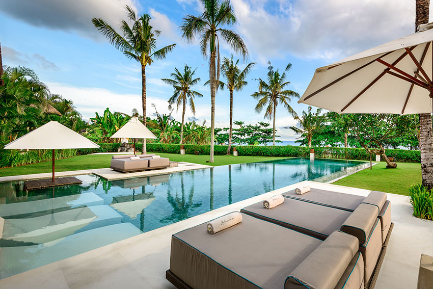 Shalimar Estate — poolside, steps from the beach